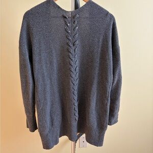 Pink Rose Charcoal Gray Women's Cardigan